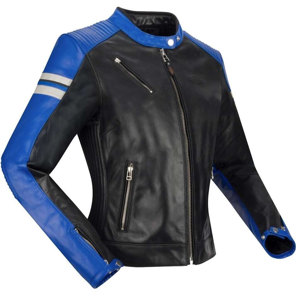Segura LADY ROMEO Damen Motorradjacke Schwarz Blau