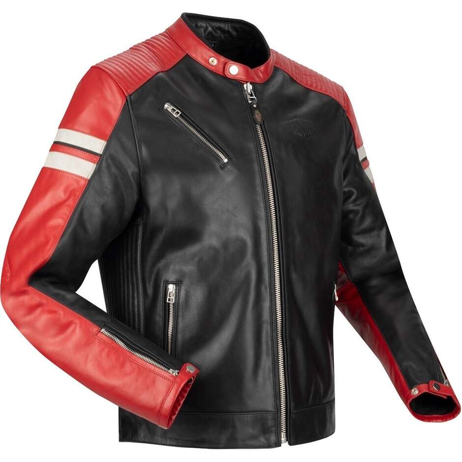 Segura ROMEO Black Red Motorcycle Jacket