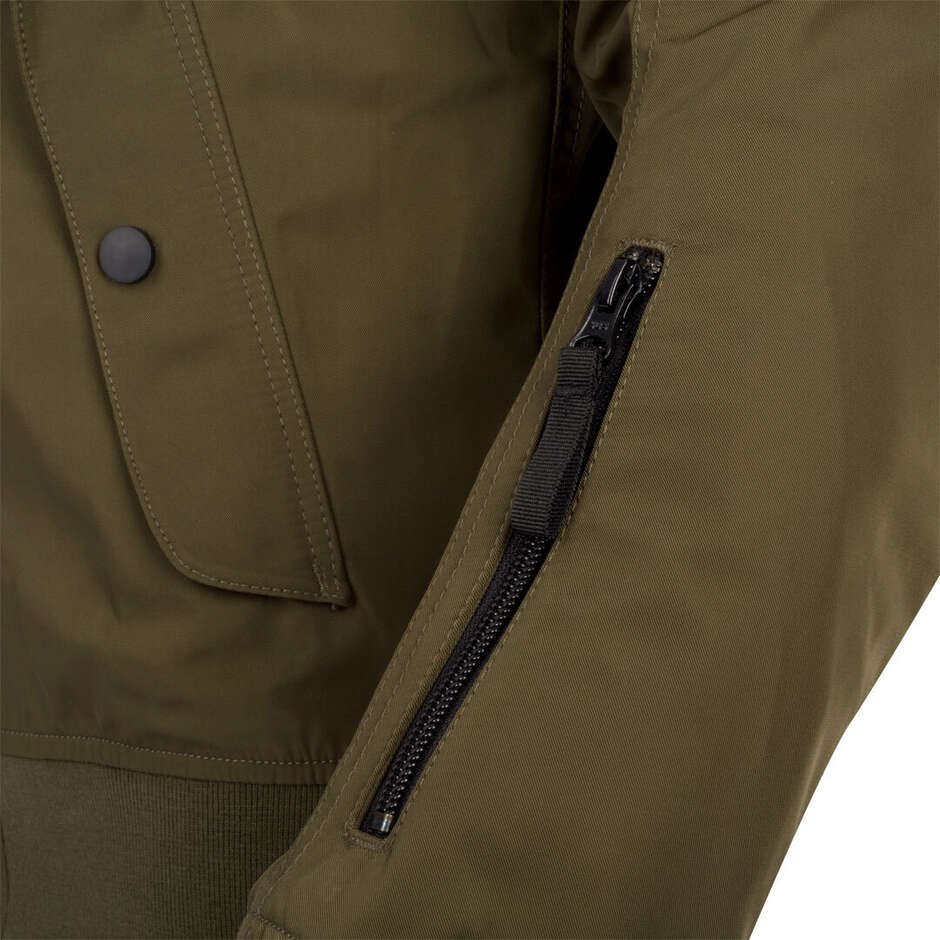 SEGURA Samt-Motorradjacke mit Belüftung, Khaki