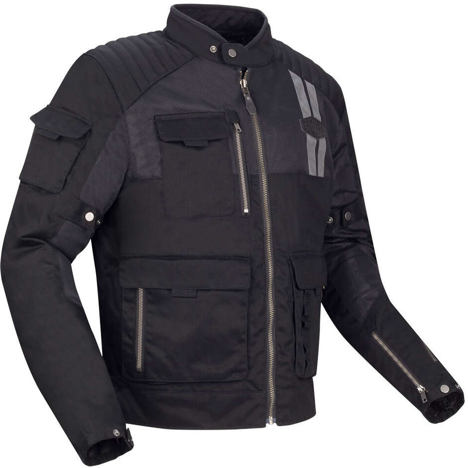 SEGURA TREVOR Schwarze Motorradjacke