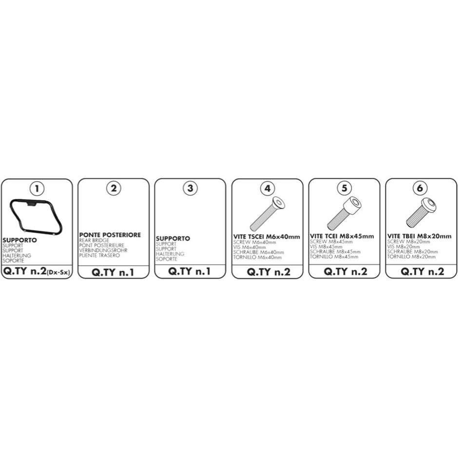 Seitliche Rahmen für K33 MONOKEY® SIDE Seitenkofferträger Kappa KLX446 für KAWASAKI ZZR 1400 - ZX14 (06-11)