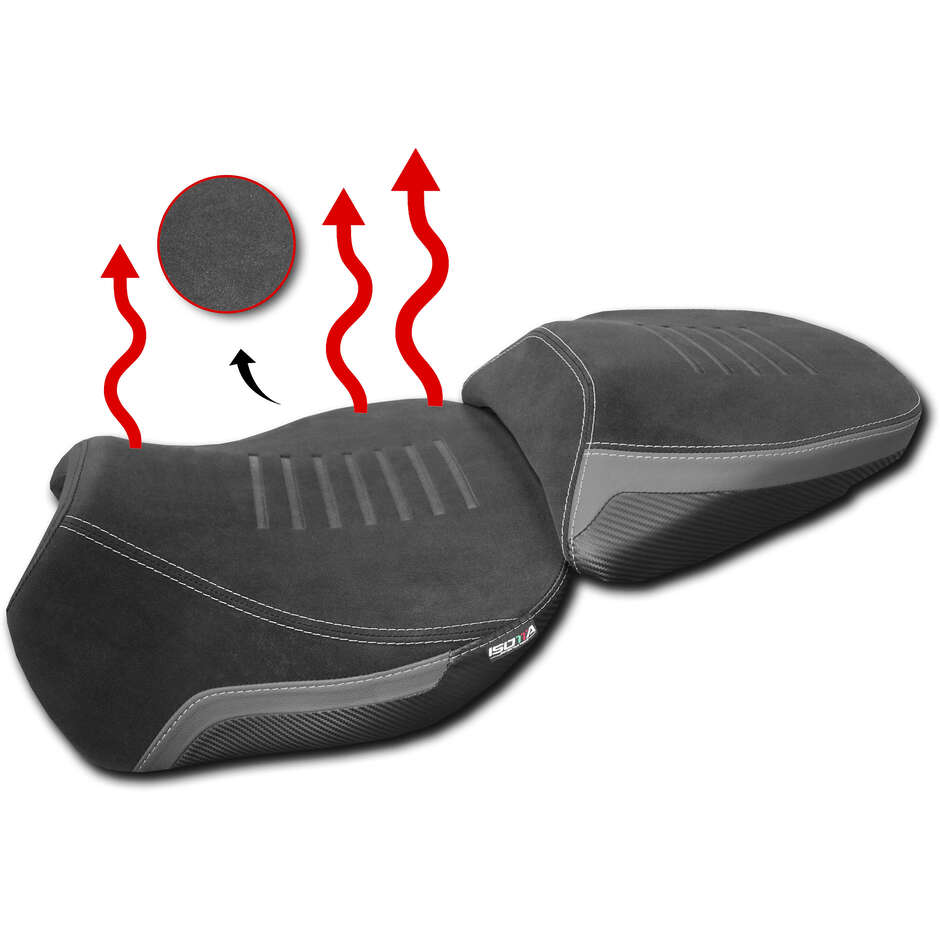 Sella Anteriore Comfort Riscaldata Ribassata Isotta per Ducati Multistrada V4 Triple Black