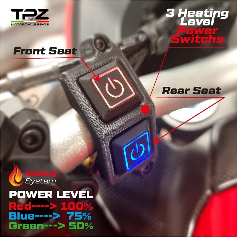 Sella completa TPZ Italia Specifico  BMWPer R 1200 GS 2013-2018 Modello Mainz Heating Complete Comfort Seat - Ribassata