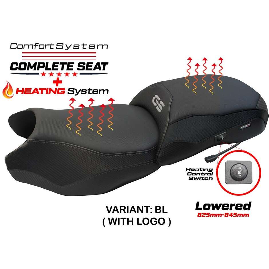 Sella completa TPZ Italia Specifico  BMWPer R 1250 GS 2019-2023 Modello Paphos Heating Complete Comfort Seat - Ribassata