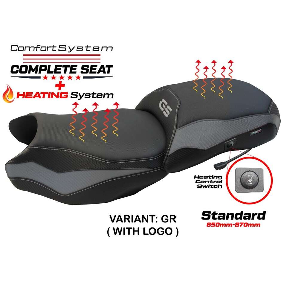 Sella completa TPZ Italia Specifico  BMWPer R 1250 GS 2019-2023 Modello Paphos Heating Complete Comfort Seat - Standard