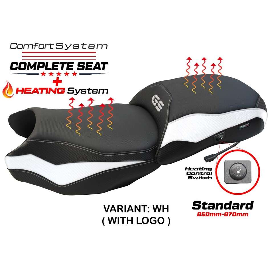 Sella completa TPZ Italia Specifico  BMWPer R 1250 GS 2019-2023 Modello Paphos Heating Complete Comfort Seat - Standard