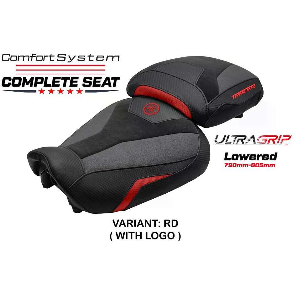 Sella completa TPZ Italia Specifico  YamPer aha Tracer 9 / 9 GT 2021-2024 Modello Naha Ultragrip Complete Comfort Seat - Ribassata