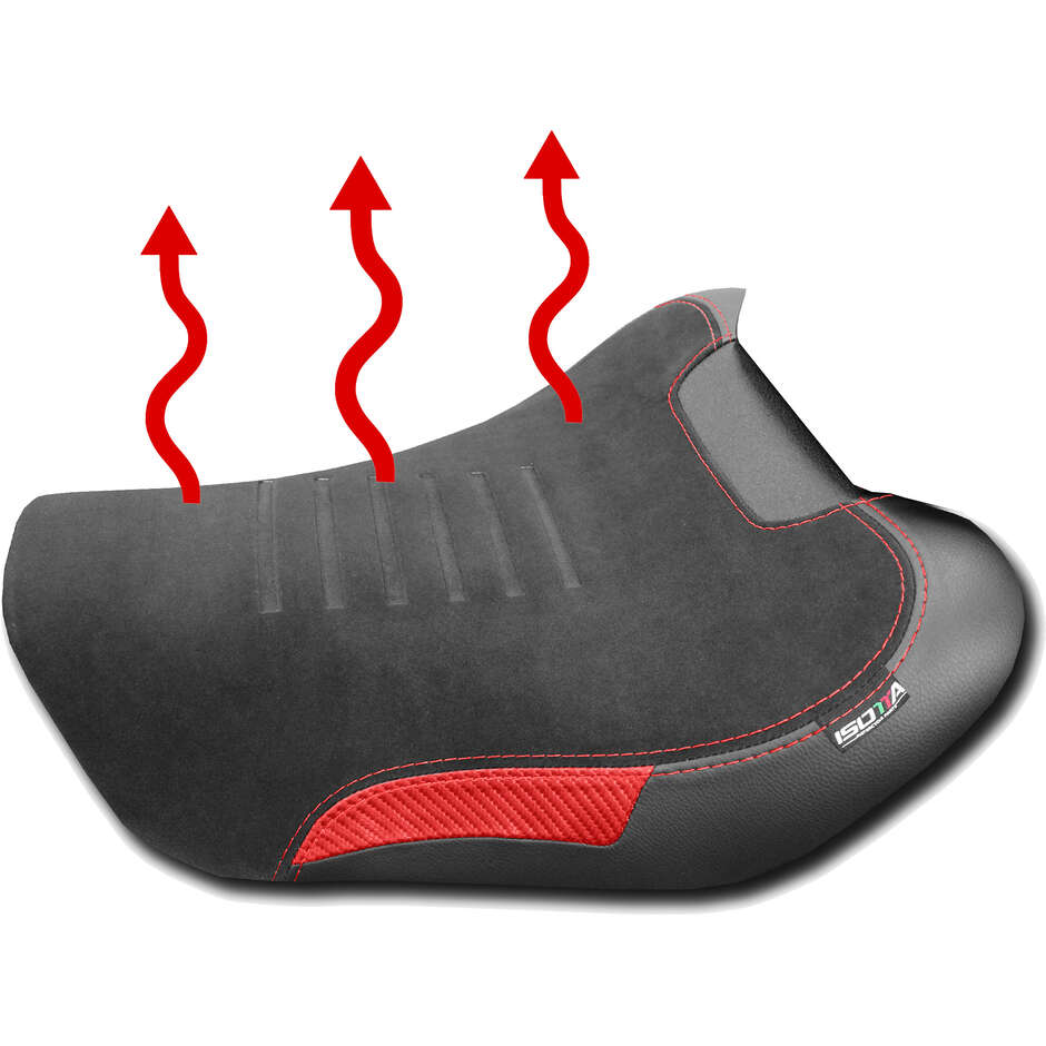 Sella Moto Pilota Comfort Riscaldata ISOTTA Canale Prostatico Yamaha Tracer 900 Dal 2025 Rosso