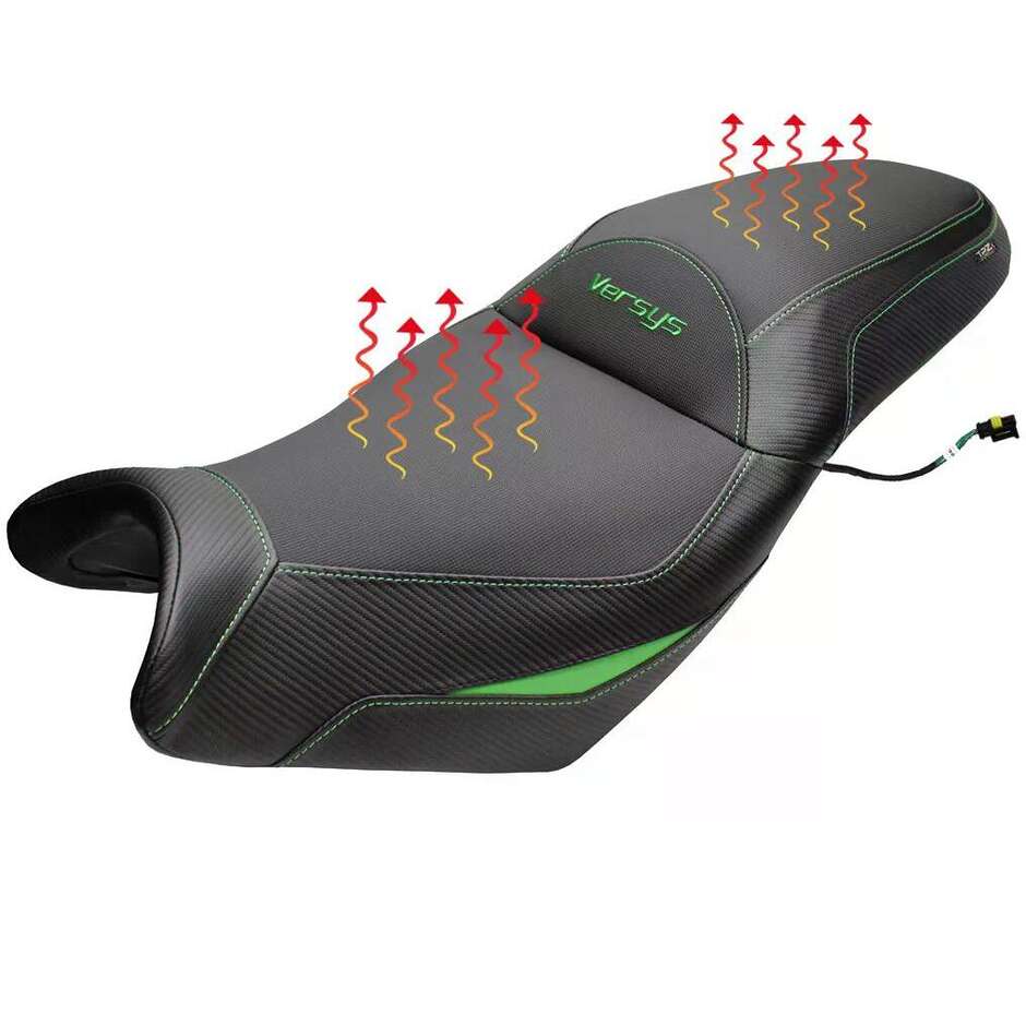 Selle complète chauffante confort Gojo spécifique KawPer asaki Versys 650 (modèles 2007-2025)