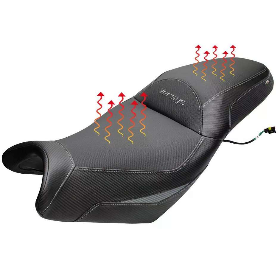 Selle complète chauffante confort Gojo spécifique KawPer asaki Versys 650 (modèles 2007-2025)