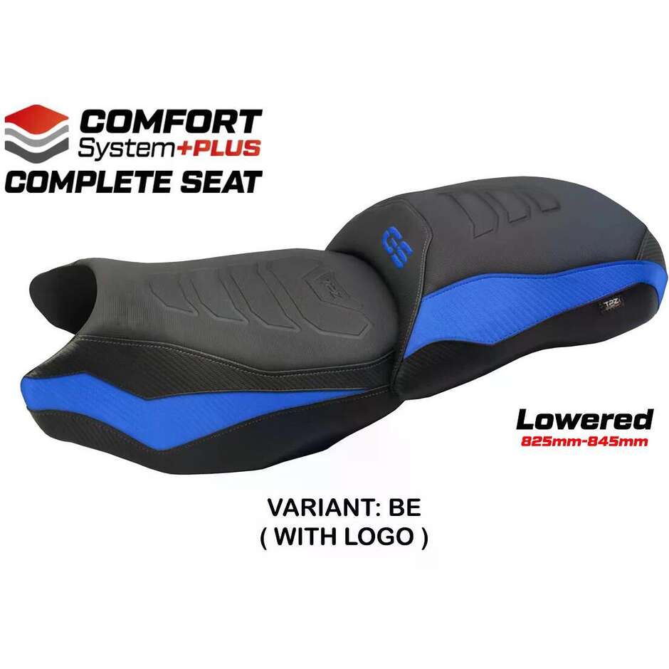 Selle complète TPZ Italia spécifique BMW pour R 1250 GS (modèles 2019-2023) Paphos Complete Comfort System Plus - Abaissée