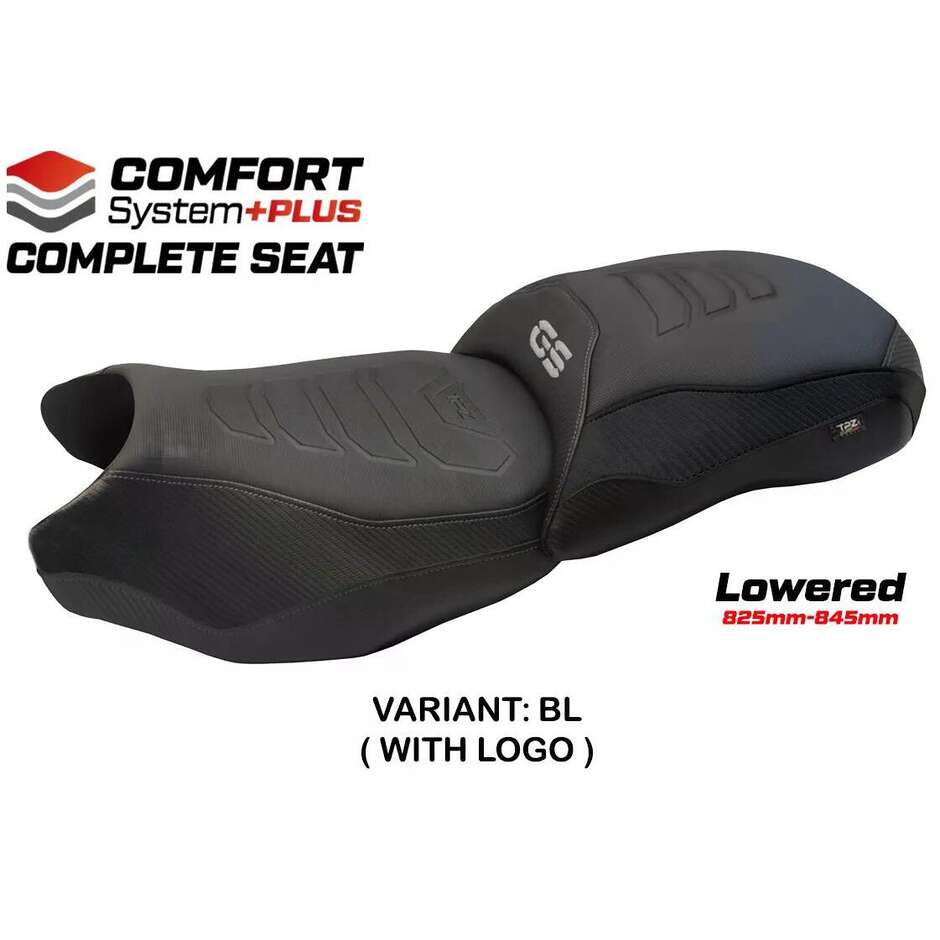 Selle complète TPZ Italia spécifique BMW pour R 1250 GS (modèles 2019-2023) Paphos Complete Comfort System Plus - Abaissée