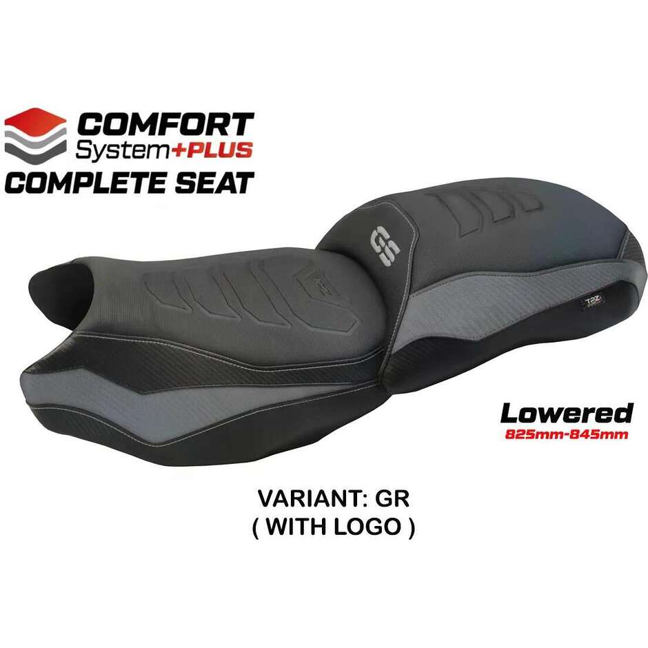 Selle complète TPZ Italia spécifique BMW pour R 1250 GS (modèles 2019-2023) Paphos Complete Comfort System Plus - Abaissée