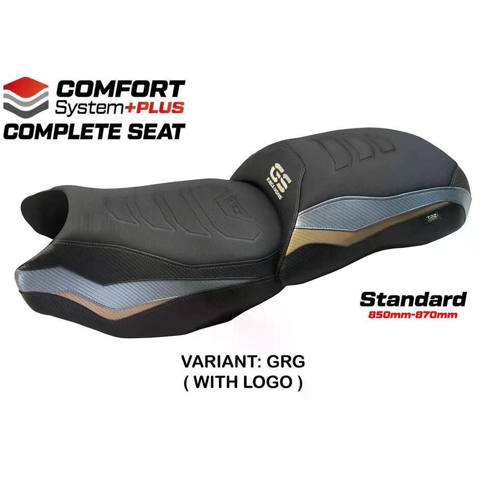 Selle complète TPZ Italia spécifique BMW pour R 1250 GS (modèles 2019-2023) Paphos Complete Comfort System Plus - Standard