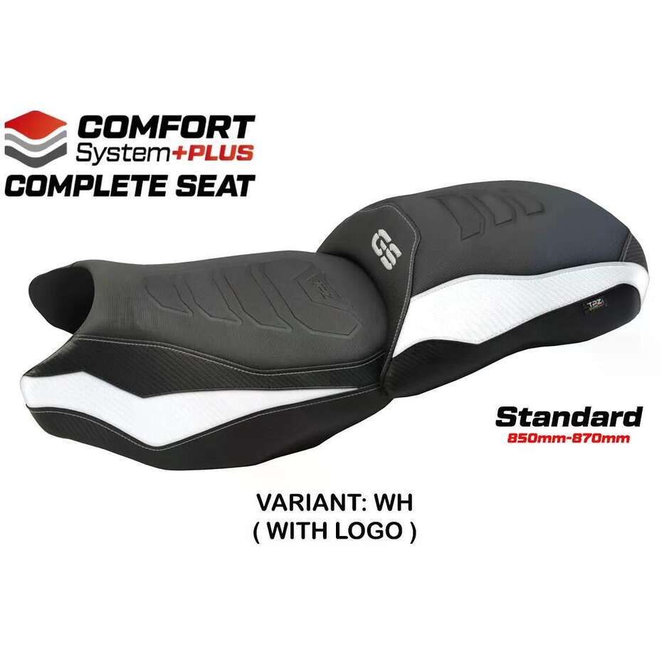 Selle complète TPZ Italia spécifique BMW pour R 1250 GS (modèles 2019-2023) Paphos Complete Comfort System Plus - Standard