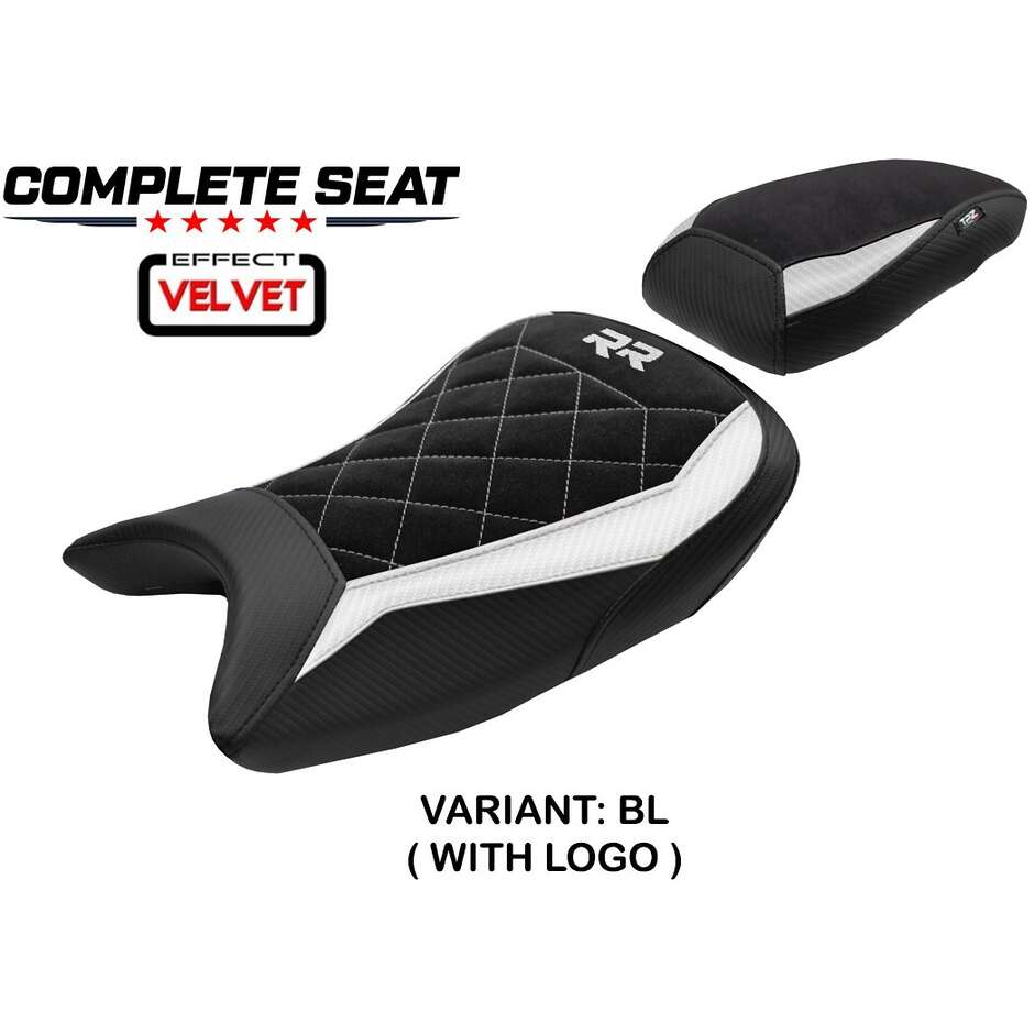 Selle complète TPZ Italia spécifique pour BMW S 1000 RR 2019-2025, modèle Varel Velvet