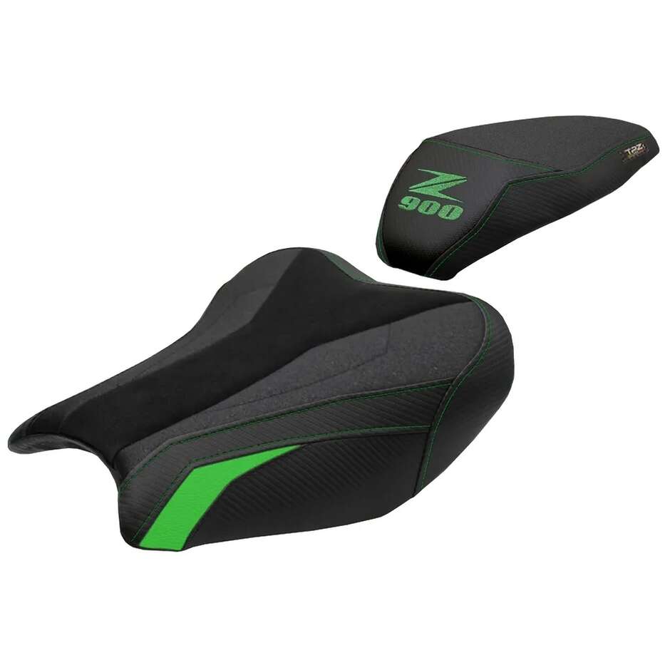 Selle complète TPZ Italia spécifique pour Kawasaki Z 900 (modèles 2017-2024) Liaka Ultragrip - Confort complet - Standard