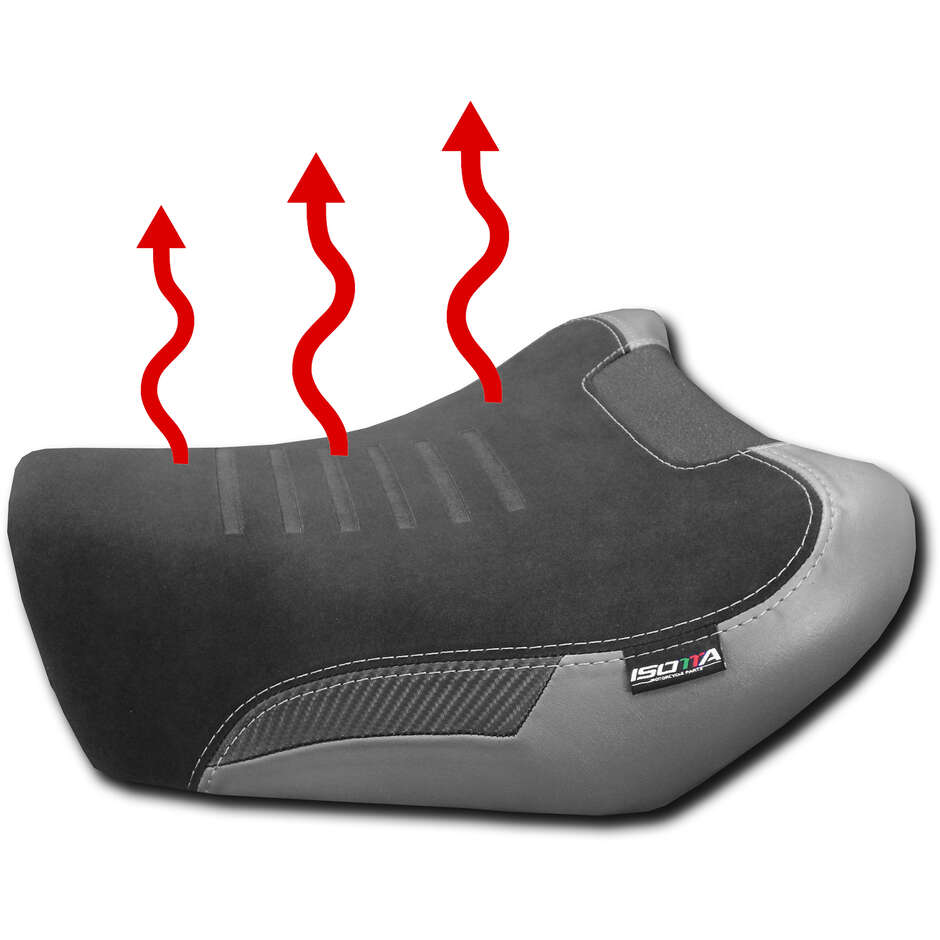 Selle de moto chauffante ISOTTA Comfort Rider pour Yamaha Tracer 900 à partir de 2025, noir et gris