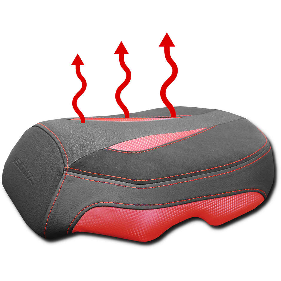 Selle passager chauffante ISOTTA pour Yamaha Tracer 900 à partir de 2025, rouge
