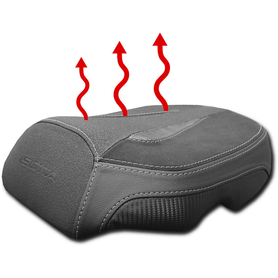Selle passager chauffante ISOTTA pour Yamaha Tracer 900 à partir de 2025, Triple Black