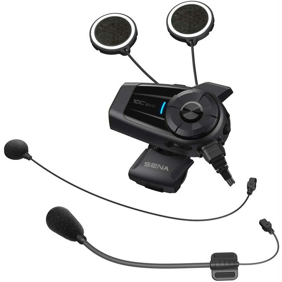 SENA 10C Evo Bluetooth Motorcycle Intercom With Single Integrated Camera