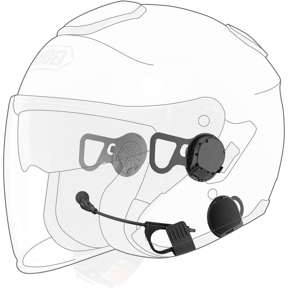 Sena Bluetooth Intercom For Shoei J-Cruise Helmet With Handlebar Comado