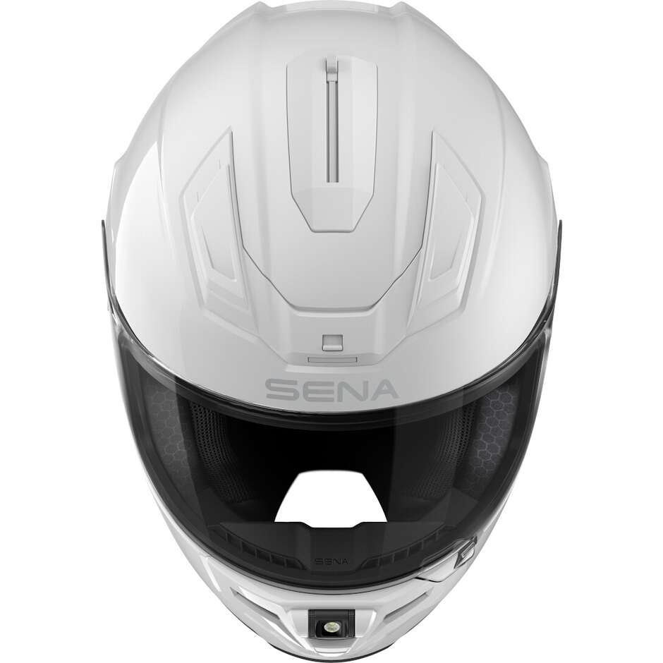 Sena PHANTOM Full Face Motorcycle Helmet, Gloss White