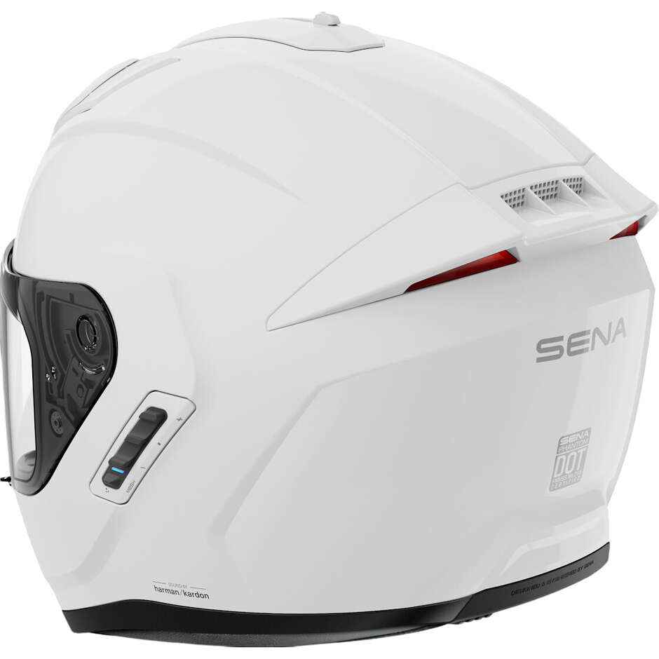 Sena PHANTOM Full Face Motorcycle Helmet, Gloss White