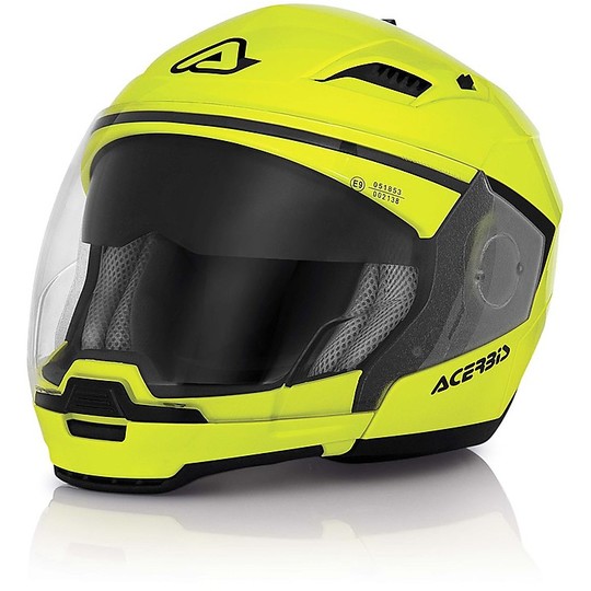 Separates Acerbis Motorcycle Helmet Stratos Yellow fluorescent Hi-Vision