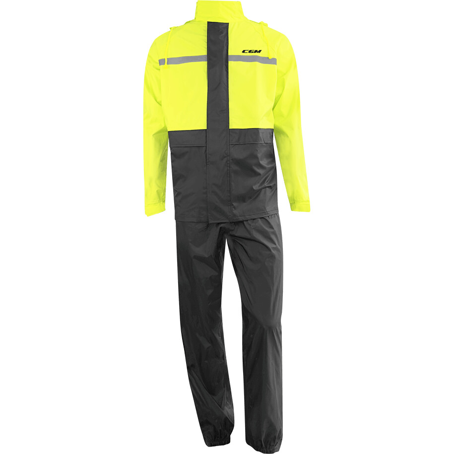 Set Antipioggia Moto CGM E34 SPORT Nero Giallo