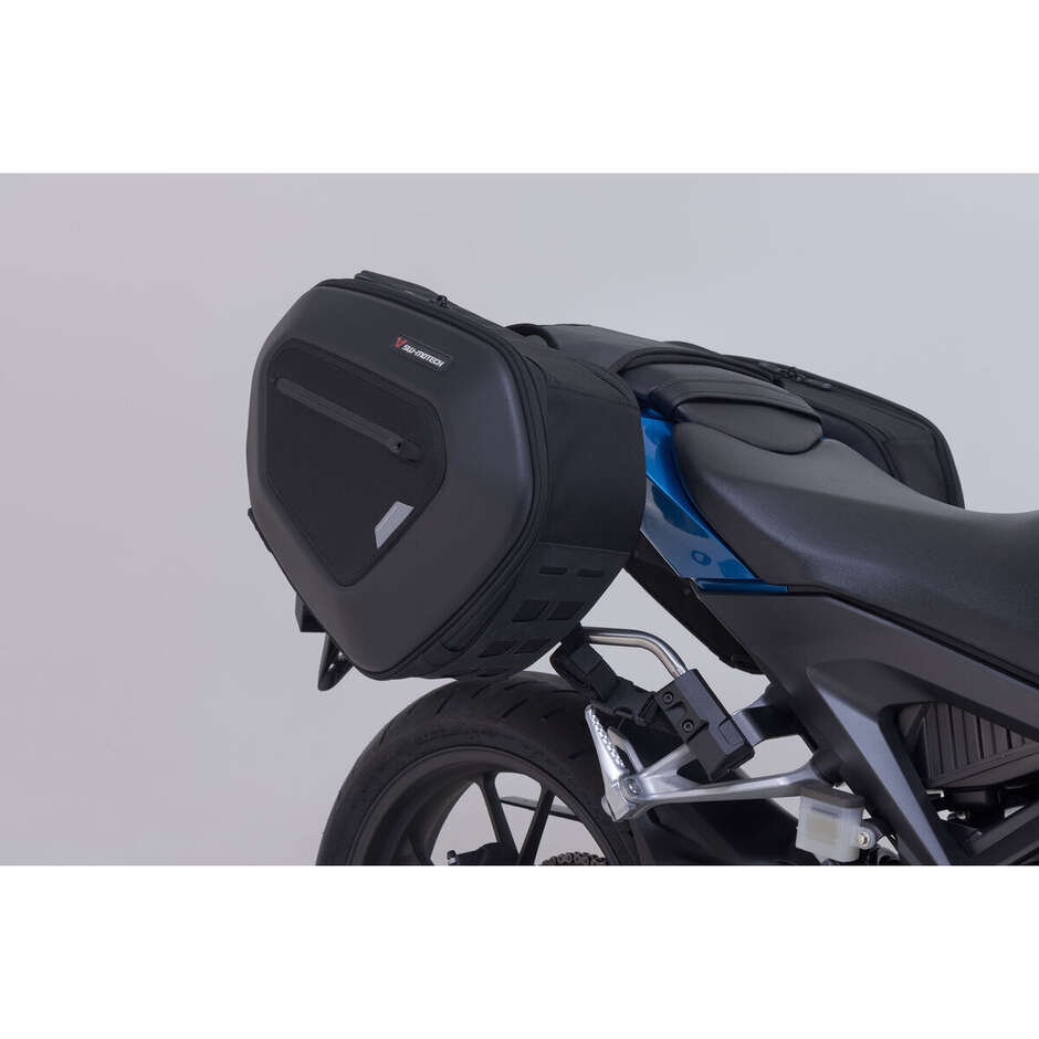Set Borse Laterali Pro Blaze H Nero / Antracite Sw-Motech BC.HTA.01.740.36600 Per Honda CB125R (17-)