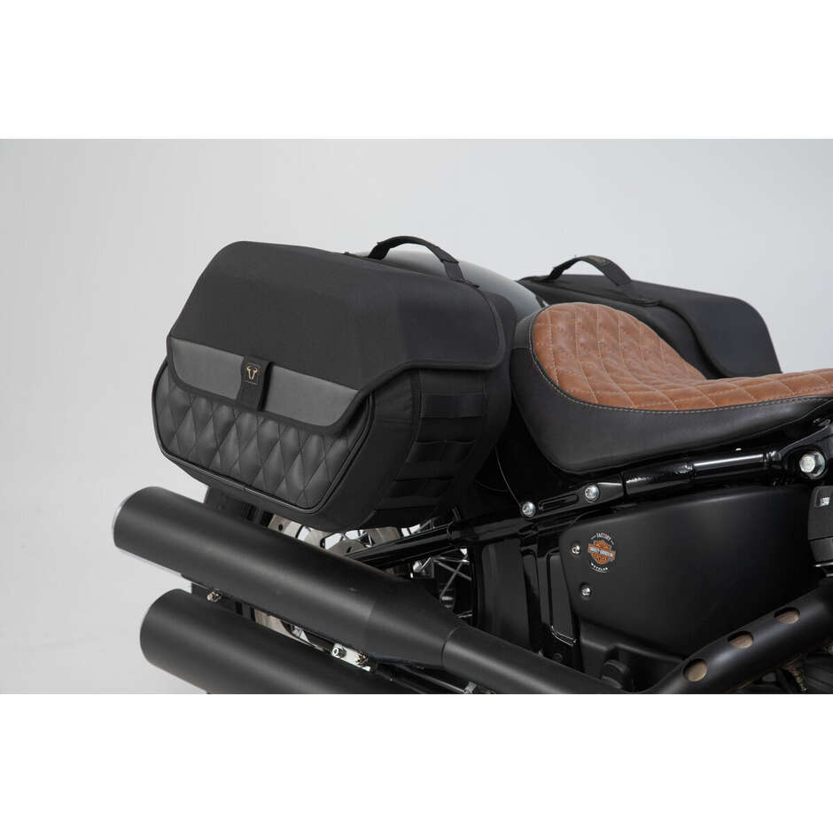 Set Completo Sw-Motech BC.HTA.18.682.20000 con Borse Legend Gear LH1/LH2 + Telai SLH Per HARLEY DAVIDSON FXBB1750 ABS Softail Street Bob 107 (18-20); FXST1750 ABS Softail Standard (20-24) 