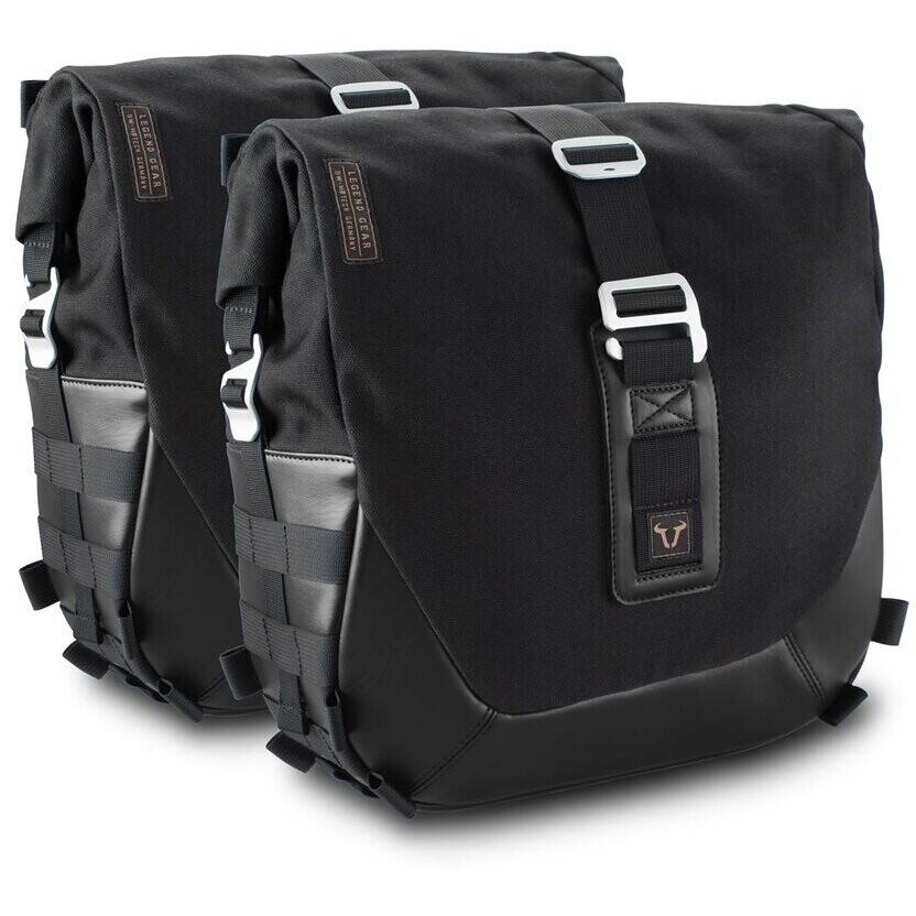 Set of Side Bags LC Legend Gear Black Edition Sw-Motech BC.HTA.17.595.20300 for MOTO GUZZI V7 III (2016 >)