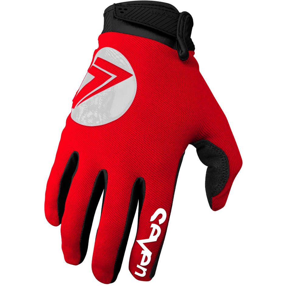 SEVEN MX ANNEX DOT Rote Moto-Cross-Handschuhe