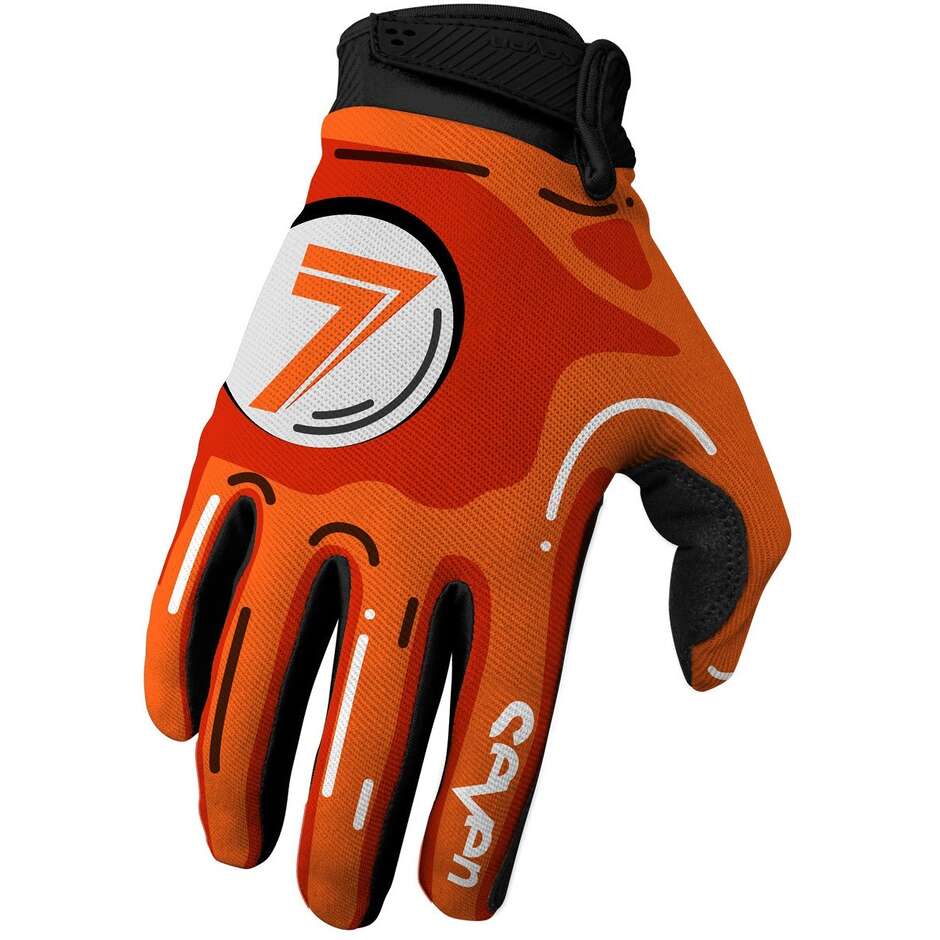 SEVEN MX ANNEX HIJACK Moto Cross Handschuhe Fluo Orange