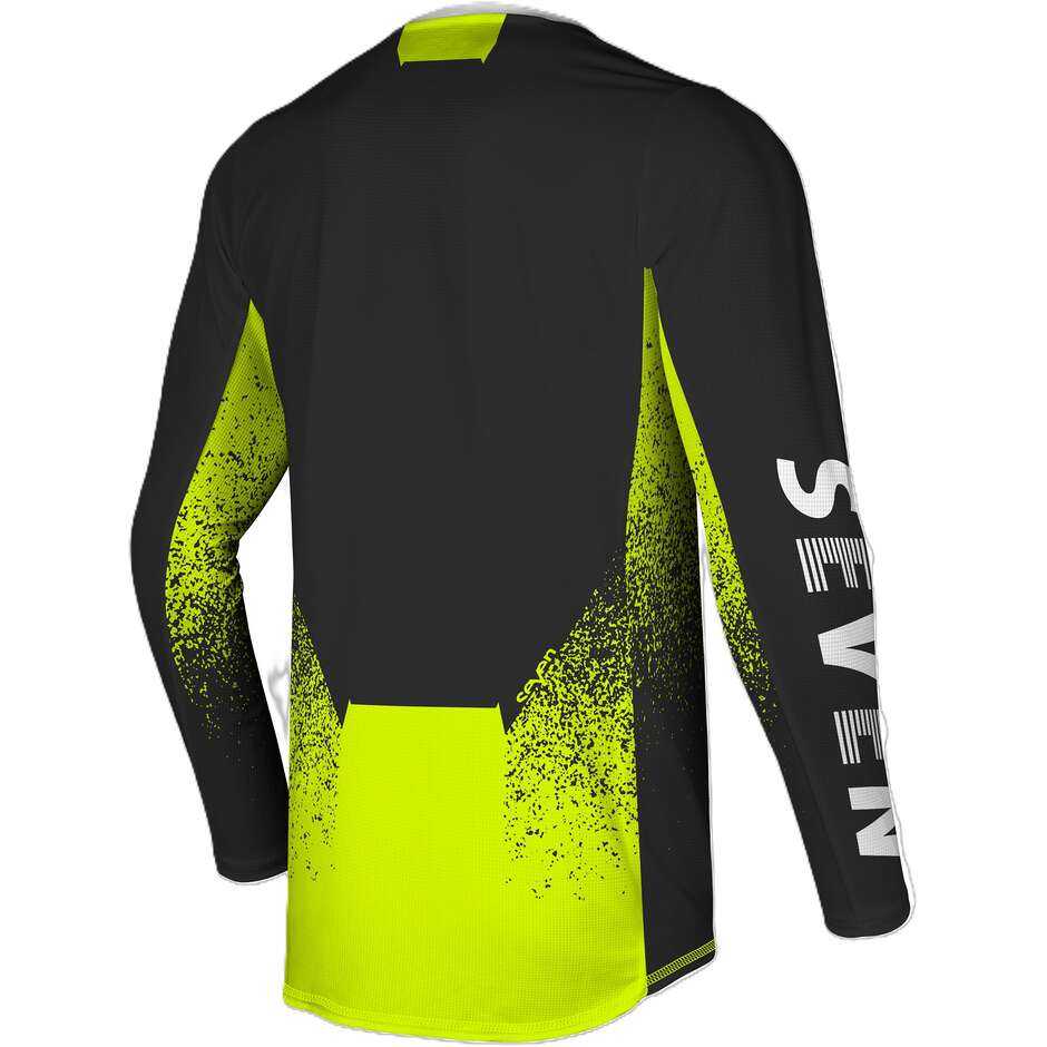 SEVEN MX RIVAL 26.1 Noise Motocross-Trikot Schwarz Fluo Gelb