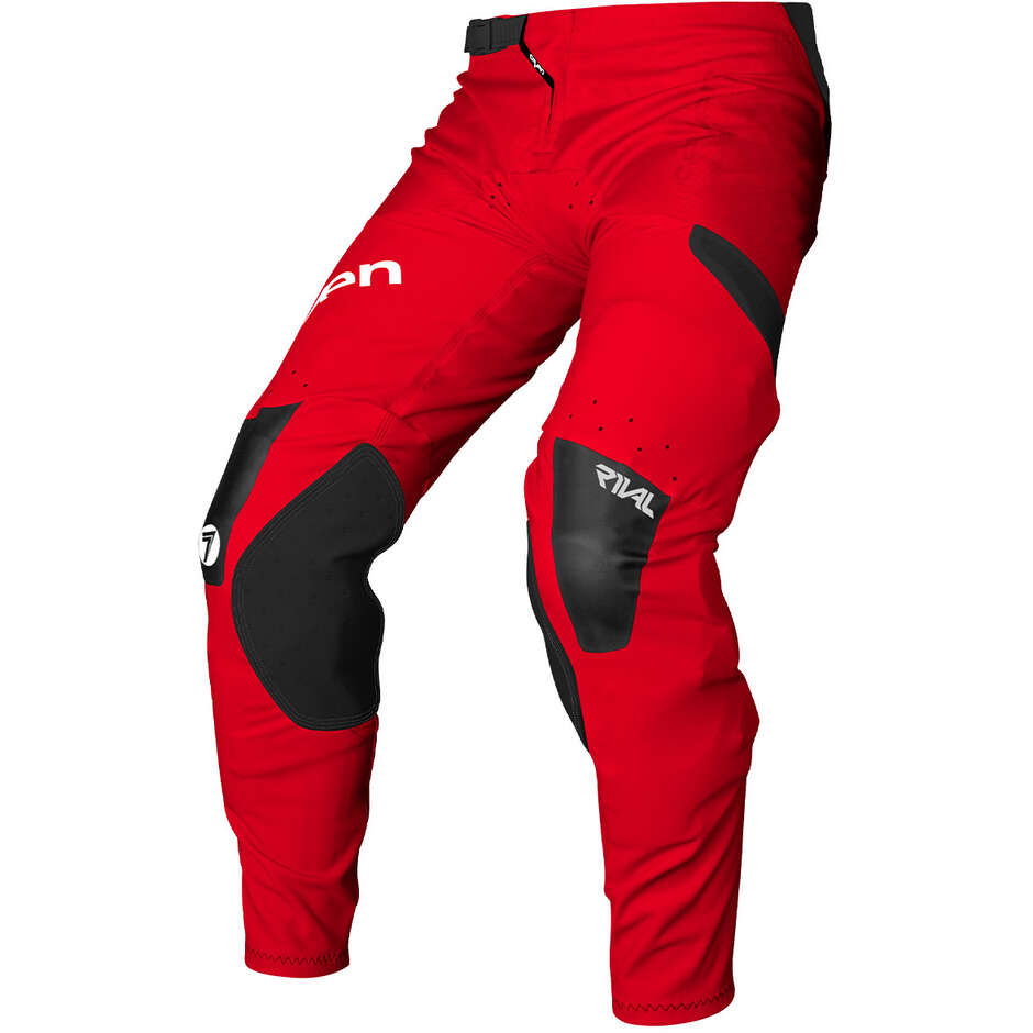 SEVEN MX RIVAL STAPLE Rote Motorrad-Crosshose