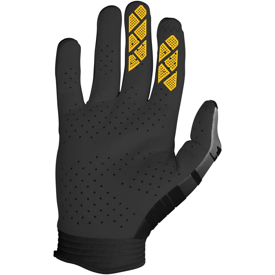 SEVEN MX ZERO CLASH Moto Cross Handschuhe Schwarz Gelb Fluo