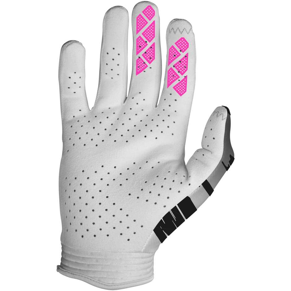 SEVEN MX ZERO CLASH White Pink Cross Motorcycle Gloves
