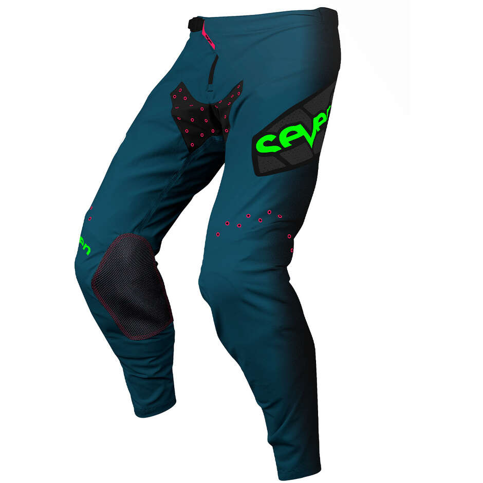 SEVEN MX ZERO DISOLVE INK Motorrad Crosshose Blau Schwarz