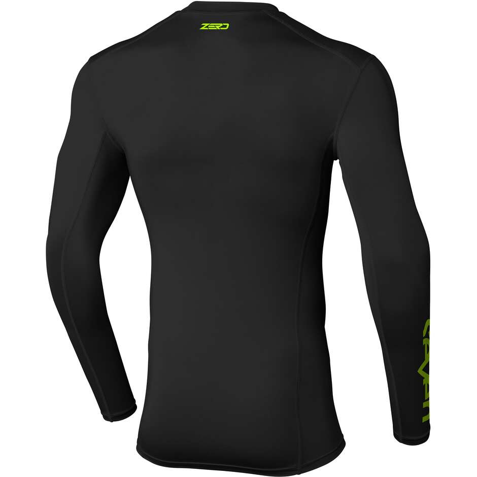 SEVEN MX ZERO Kompressions-Motocross-Trikot Schwarz Fluoreszierendes Gelb