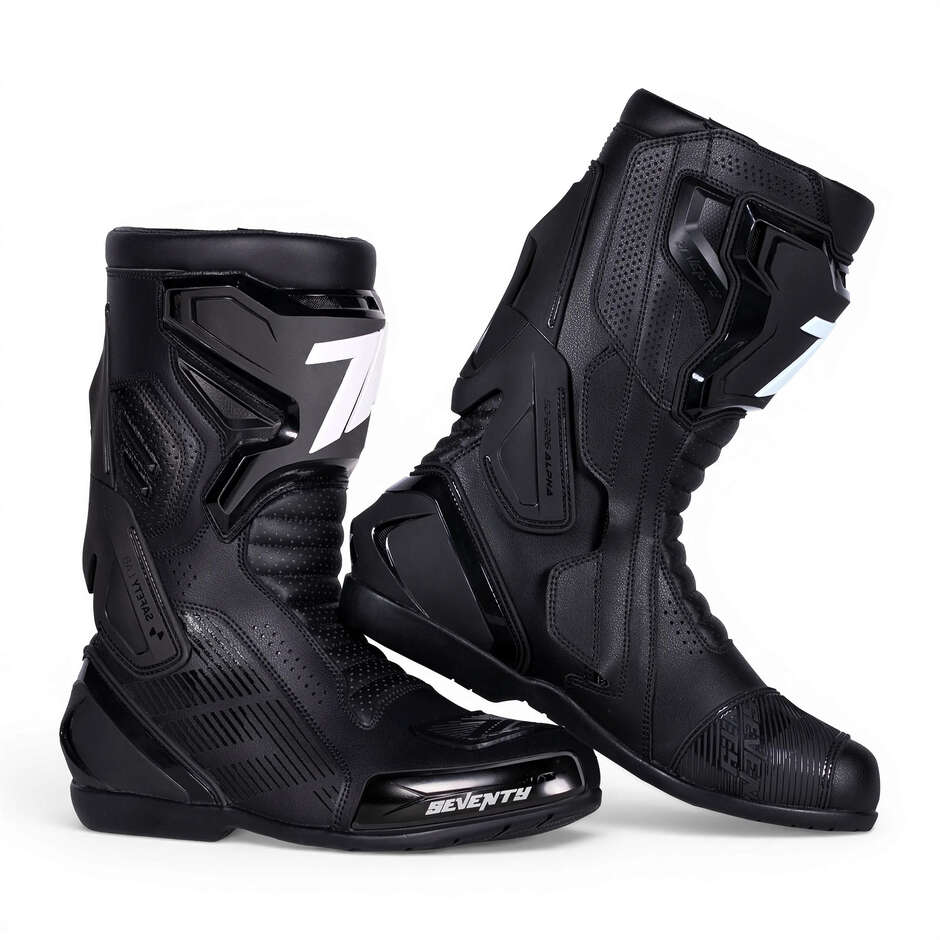 Seventy Degrees SD-BR26 ALPHA Black Motorcycle Boots