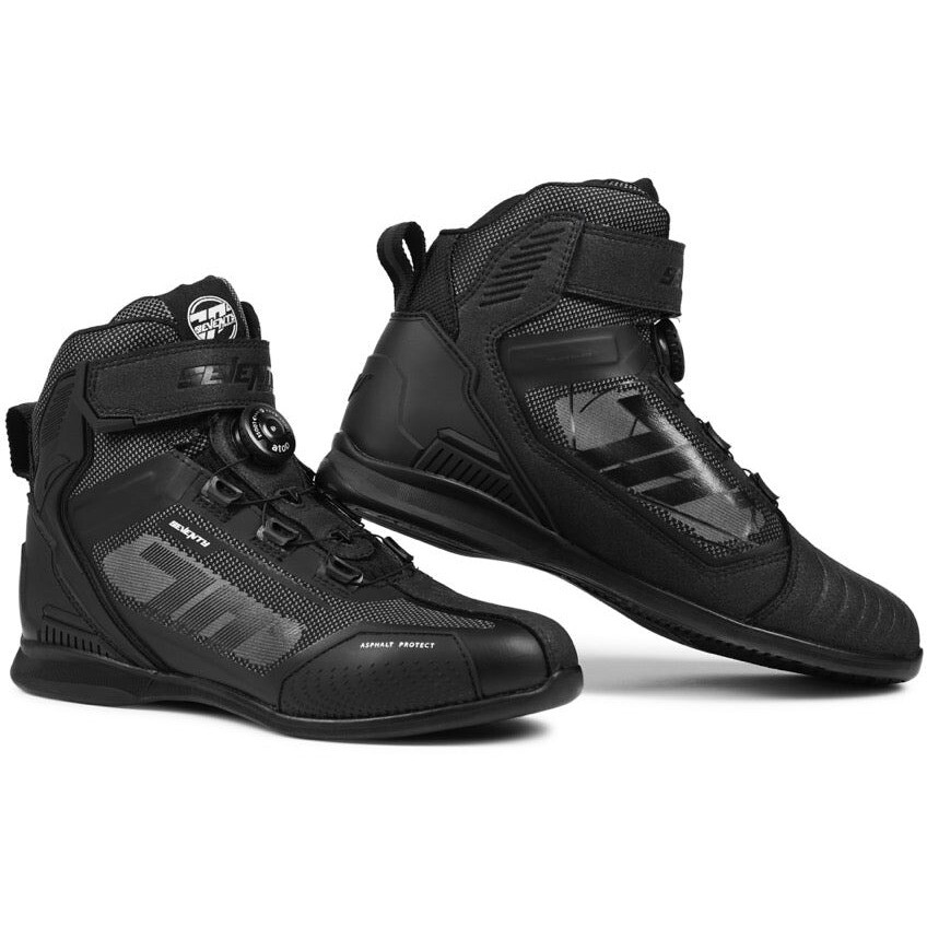 Seventy Degrees SD-BR3 VELOCE PRO Motorcycle Shoes Black