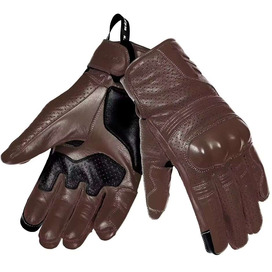 Seventy Degrees SD-C20 REBEL Motorcycle Gloves Brown