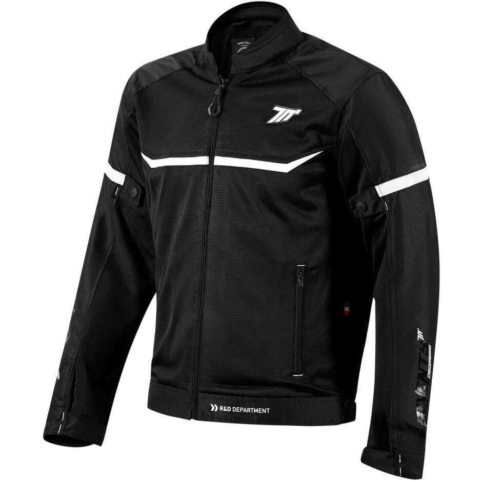 Seventy Degrees SD-JR30.1 MOJAVE Motorradjacke Schwarz Weiß