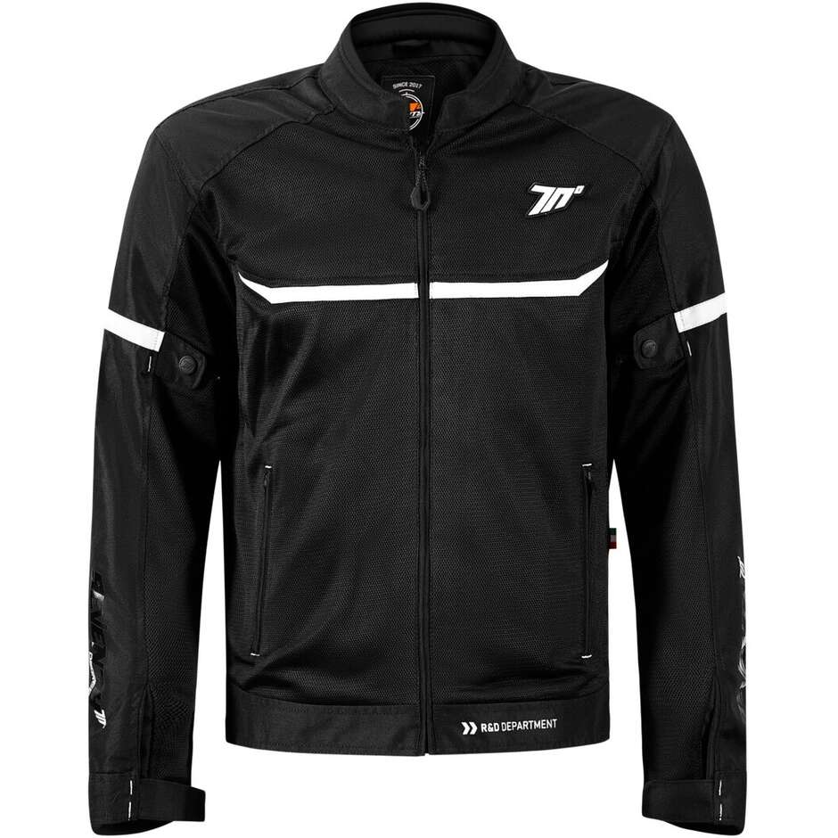 Seventy Degrees SD-JR30.1 MOJAVE Motorradjacke Schwarz Weiß