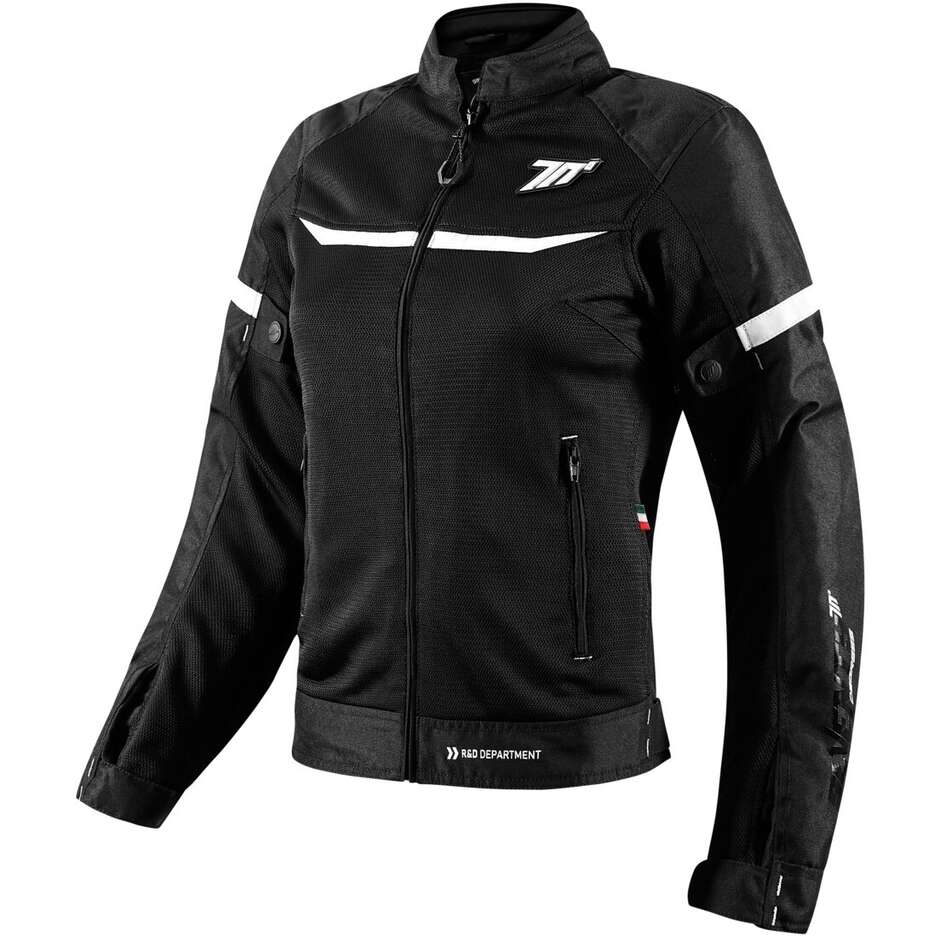 Seventy Degrees SD-JR30.2 MOJAVE Women's Motorcycle Jacket Black White