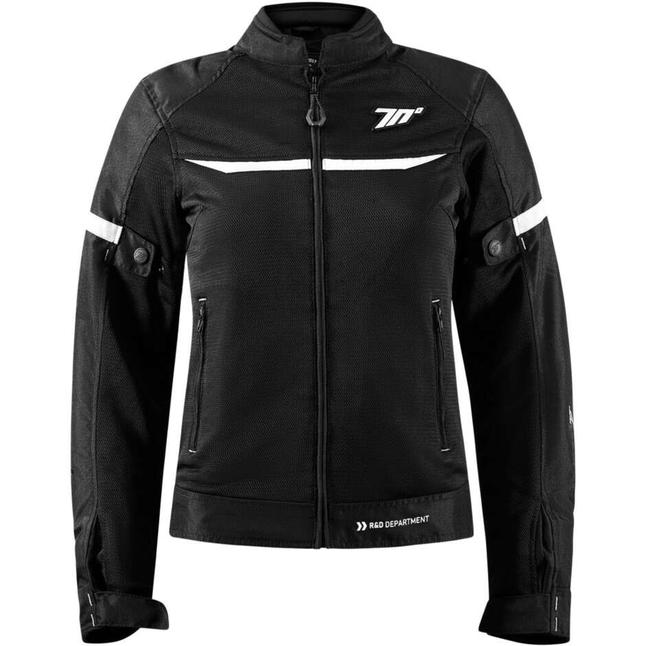 Seventy Degrees SD-JR30.2 MOJAVE Women's Motorcycle Jacket Black White