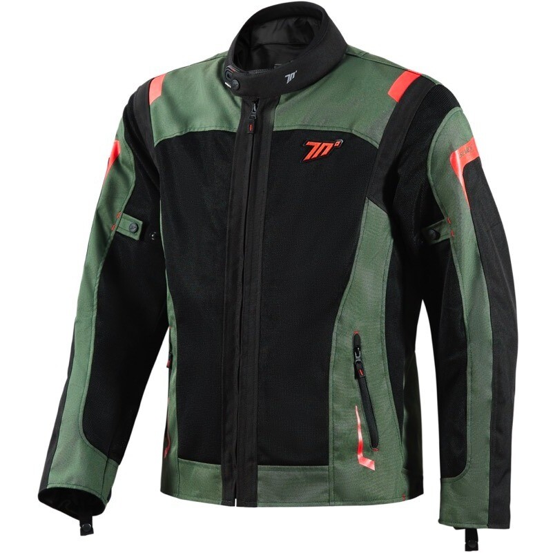 Seventy Degrees SD-JT66 SAHARA Veste de moto vert militaire