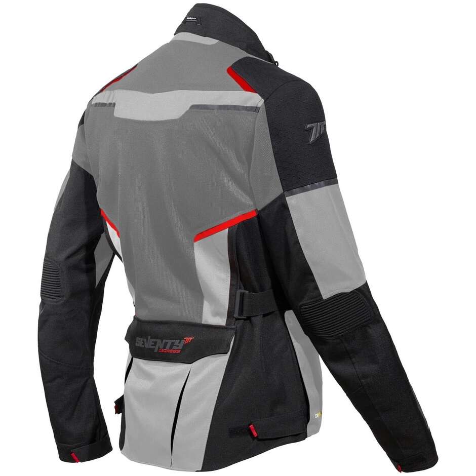 Seventy Degrees SD-JT70 ATACAMA Motorcycle Jacket Black Grey Red